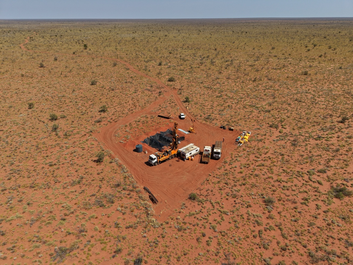 Aerial view of the Pulkarrimarra drill site